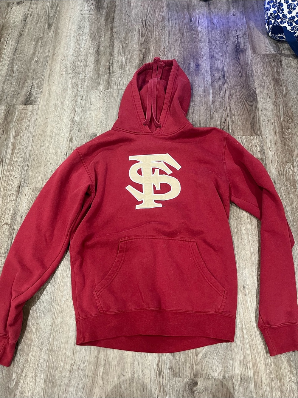 Majestic Red Hoodie with Cream Logo